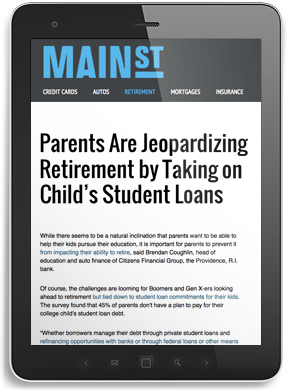 Parents Are Jeopardizing Retirement by Taking on Child’s Student Loans