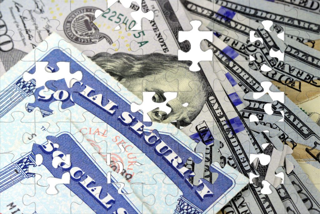 puzzle of social security cards